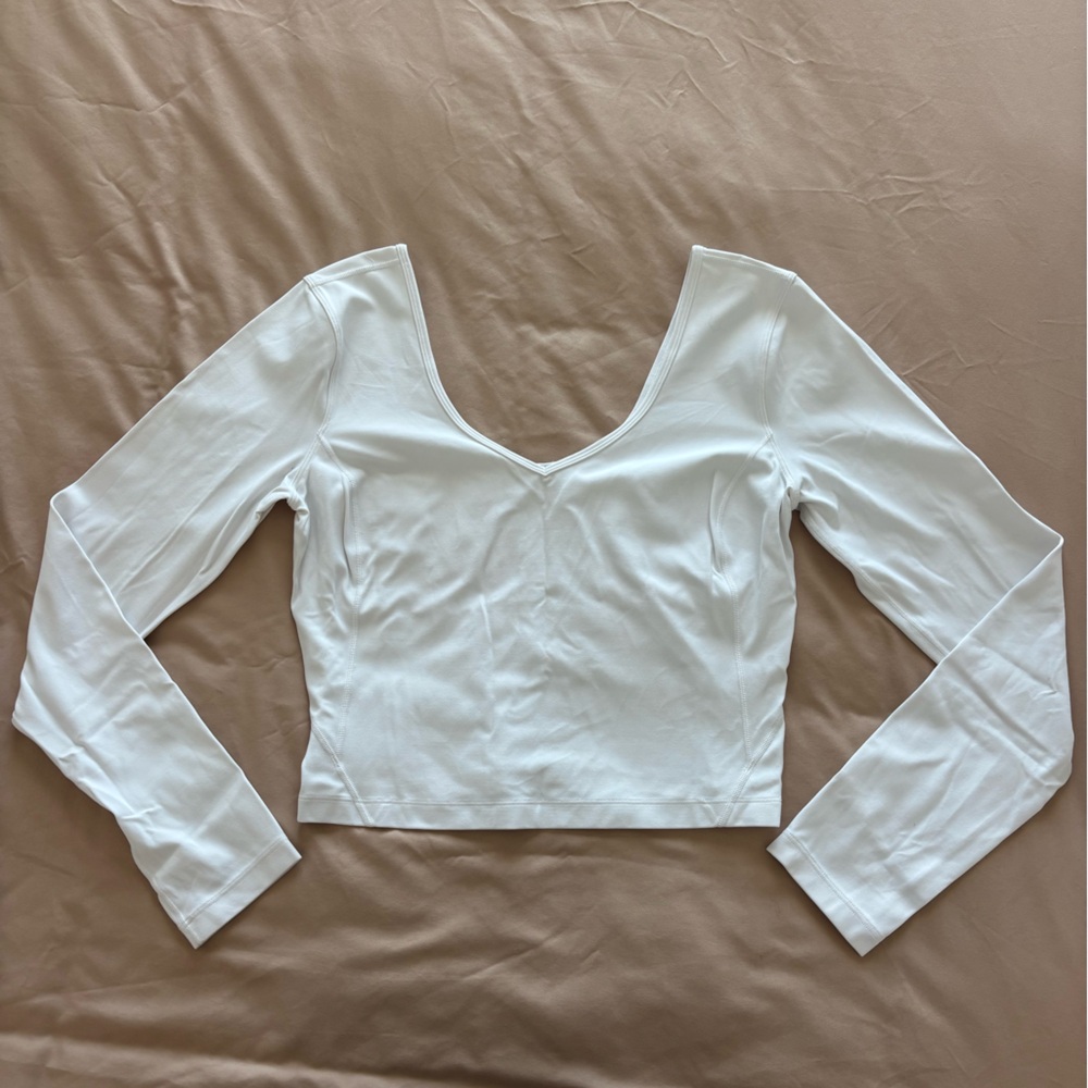 Lululemon White Align Long Sleeve Shirt